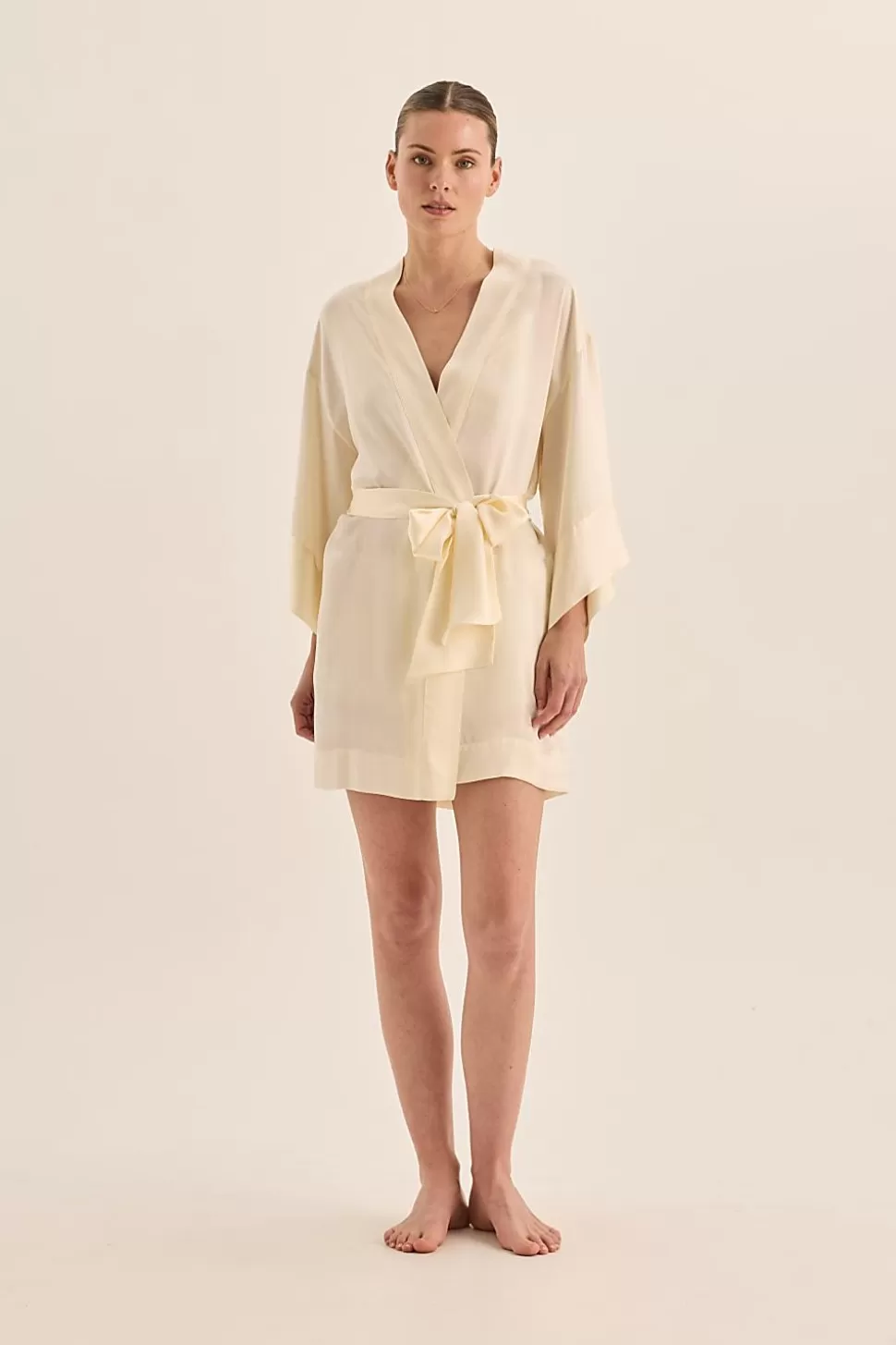 Gingerlily Robes | Robes-Diamond Pure Silk Short Robe