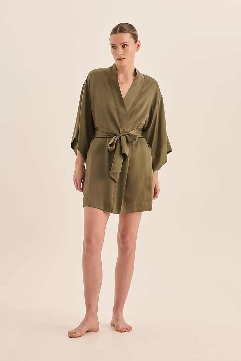 Gingerlily Robes | Robes-Diamond Pure Silk Short Robe