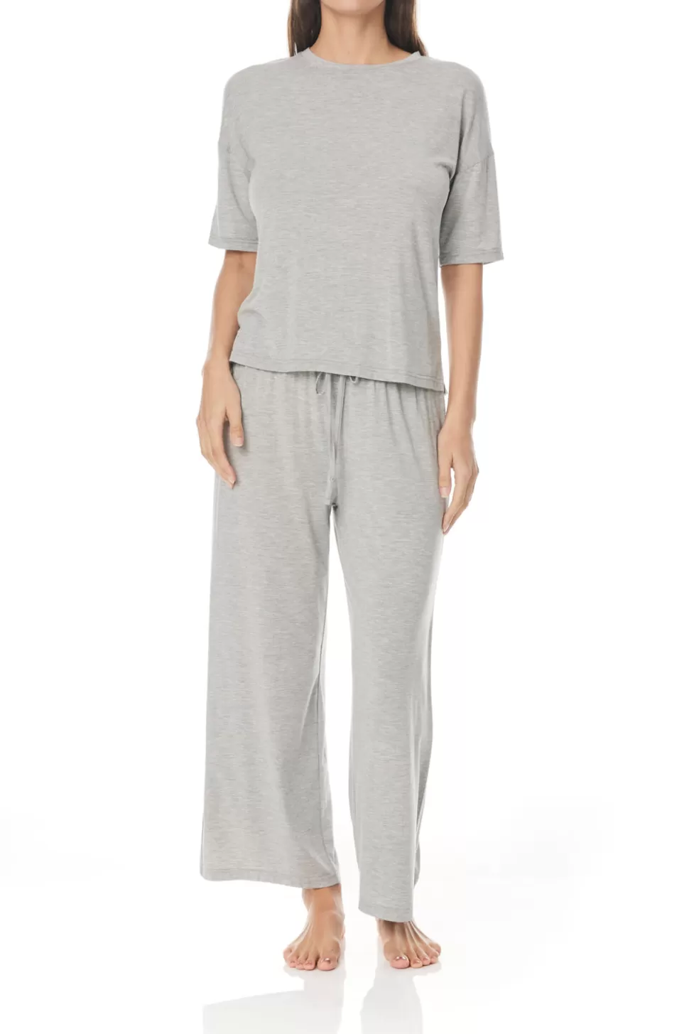 Gingerlily Softwear | Sale-Jules Grey Wide Leg Modal PJ