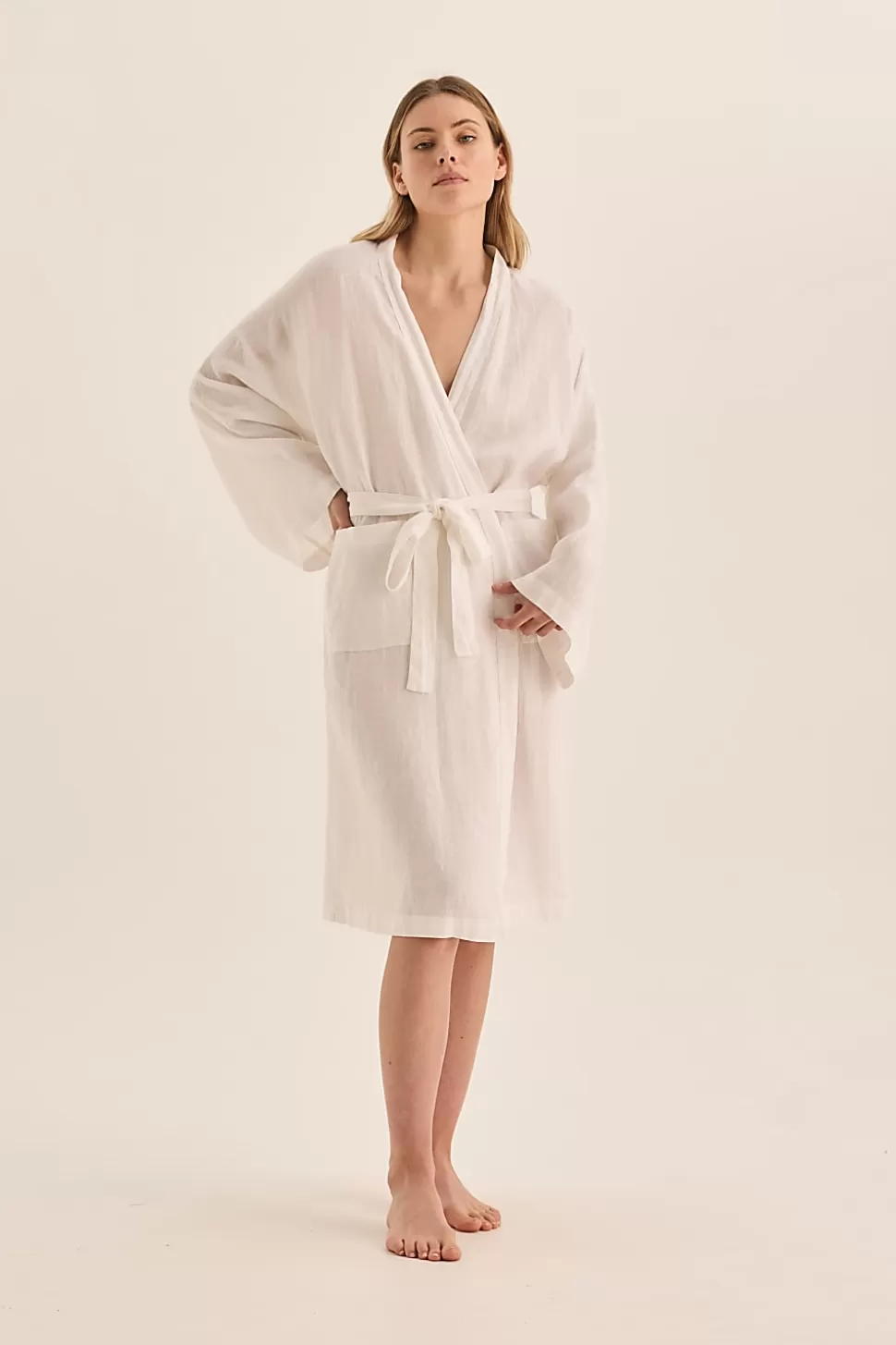 Gingerlily Robes-Mia Linen Bathrobe