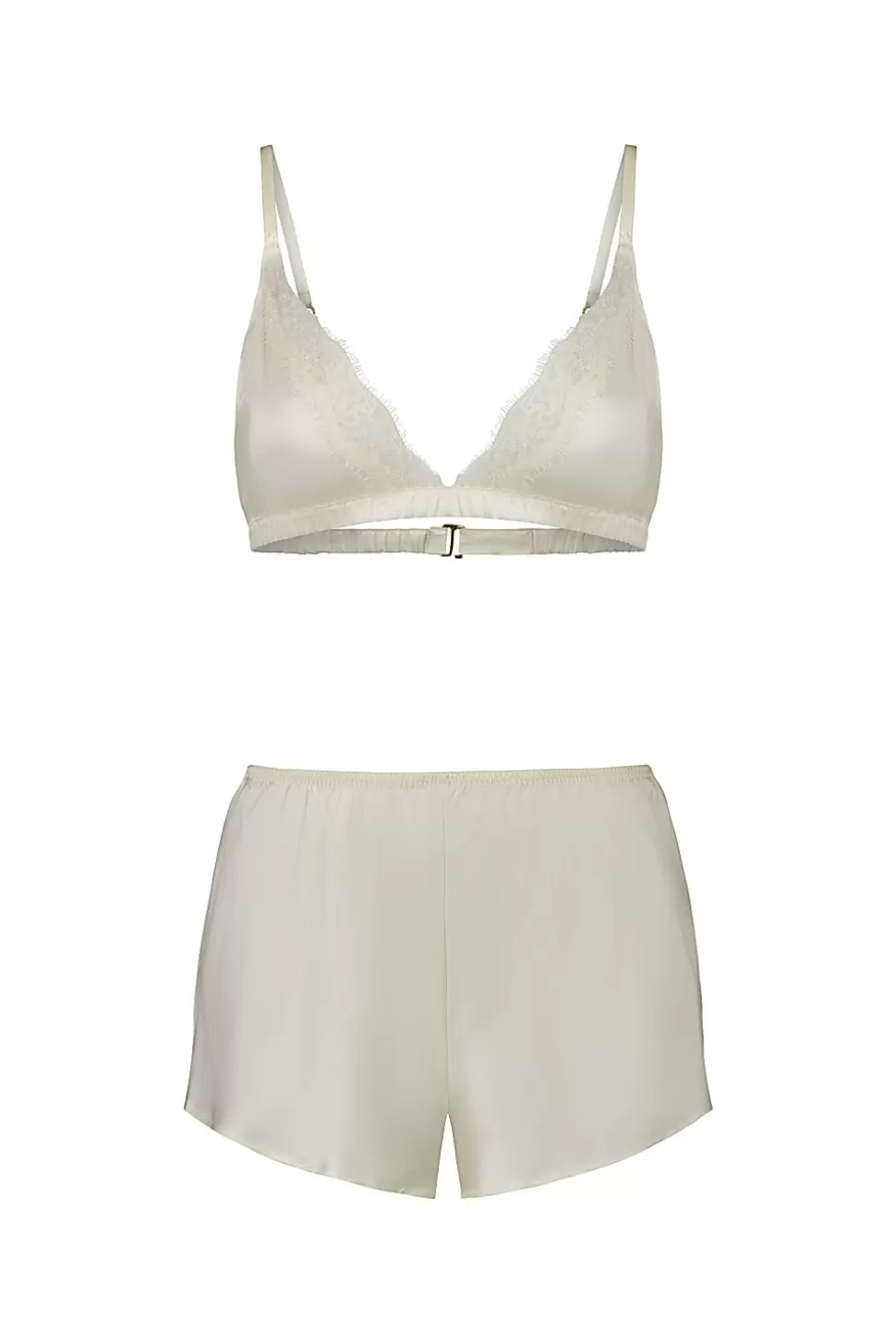 Gingerlily Intimates-Opal Pure Silk Bra and Short Set