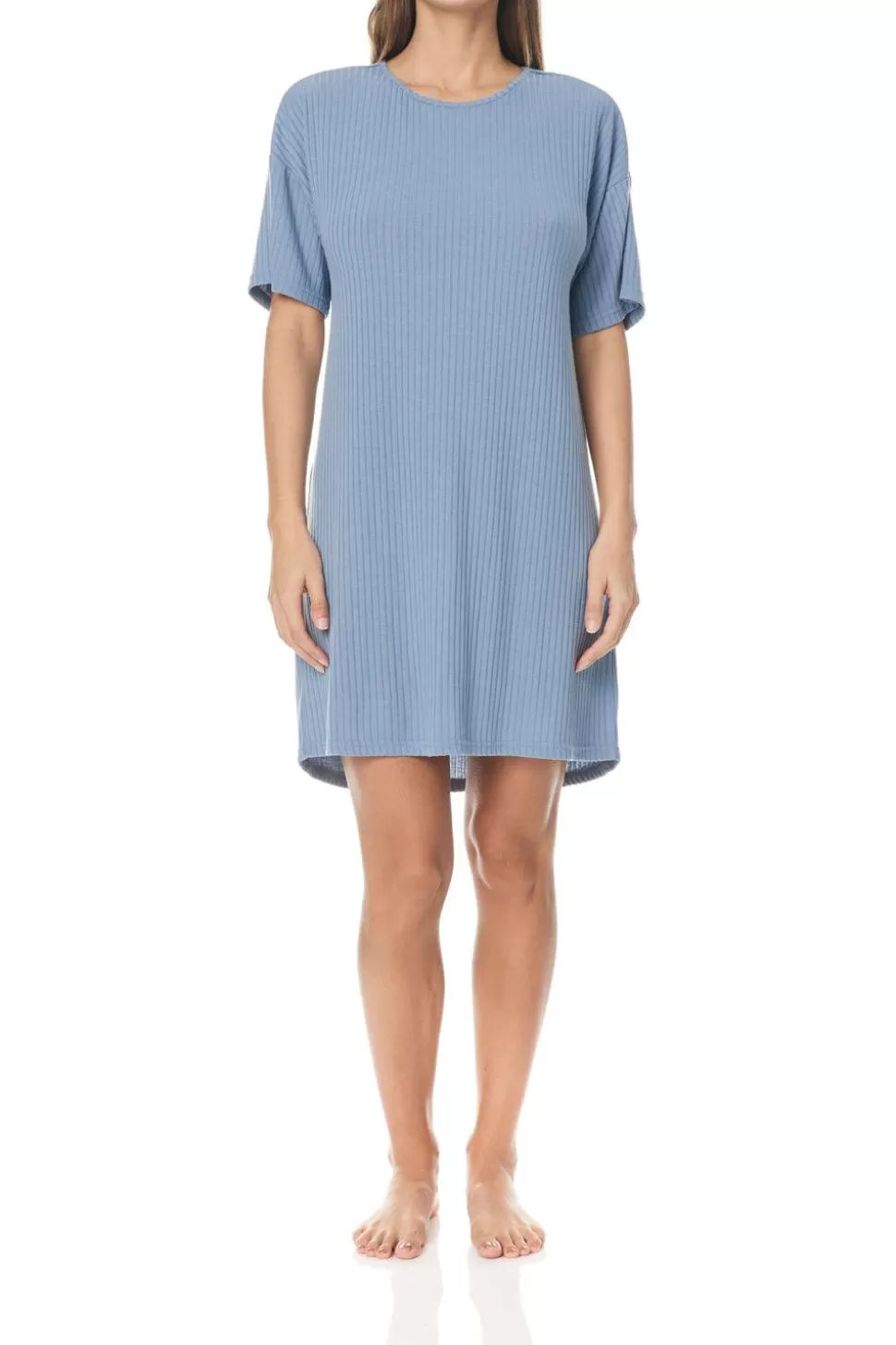 Gingerlily Sale | Nighties-Petrece Powder Blue Tee Nightdress