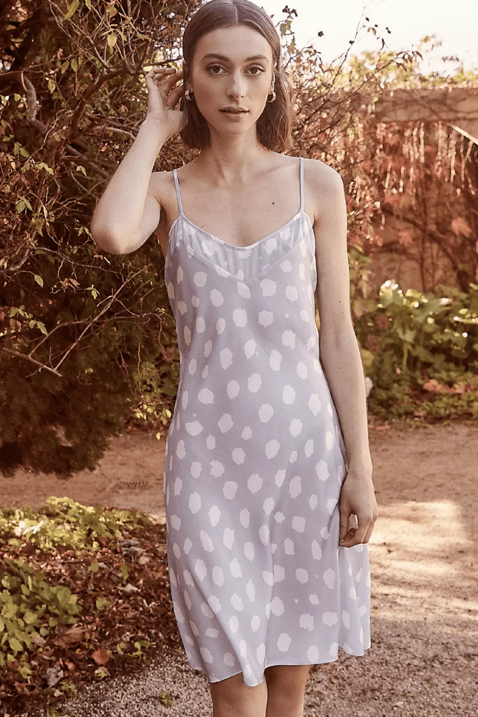 Gingerlily Sale | Nighties-Roma Blue Geo Spot Nightie