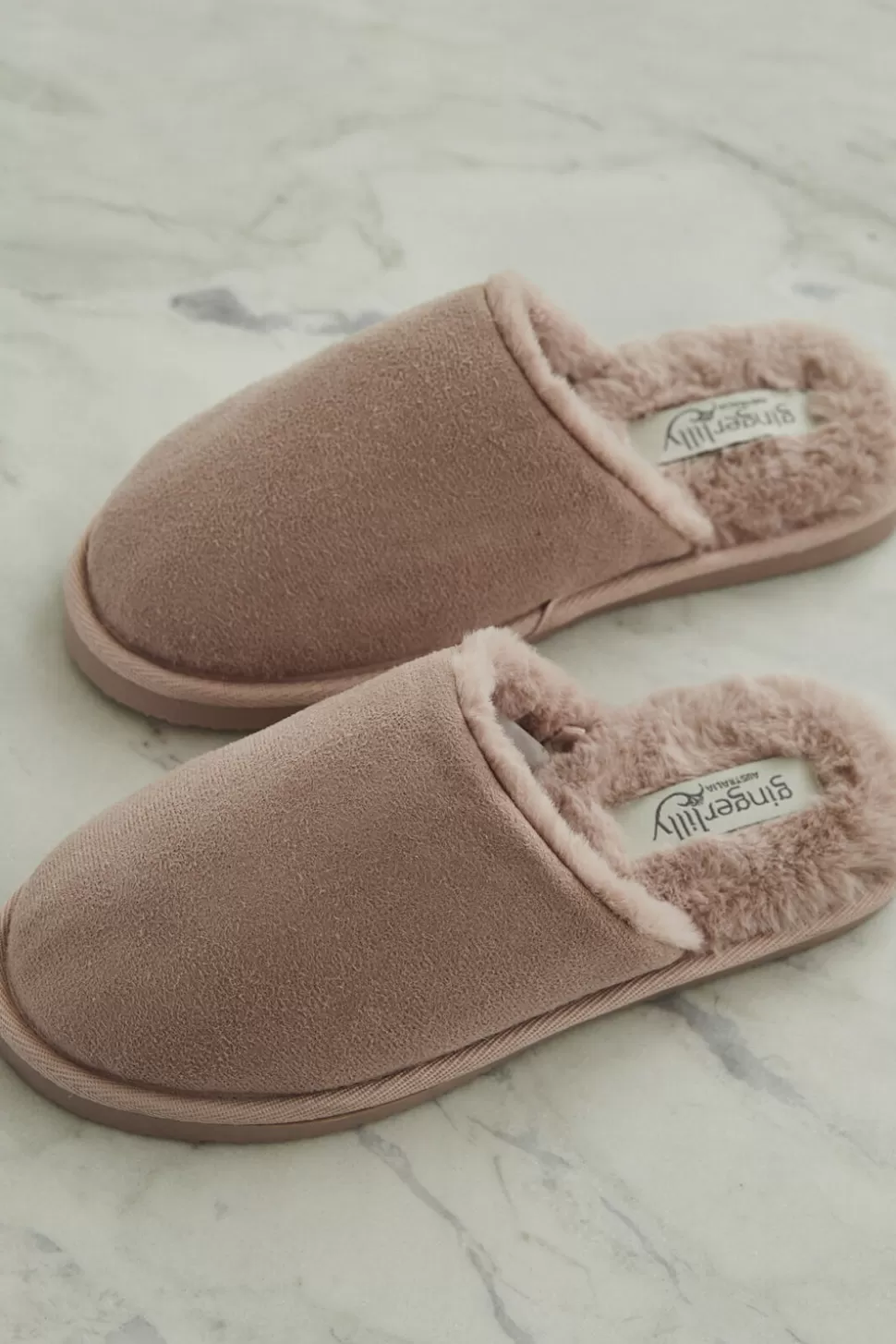 Gingerlily Sale | Slippers-St Moritz Mock Suede Slipper