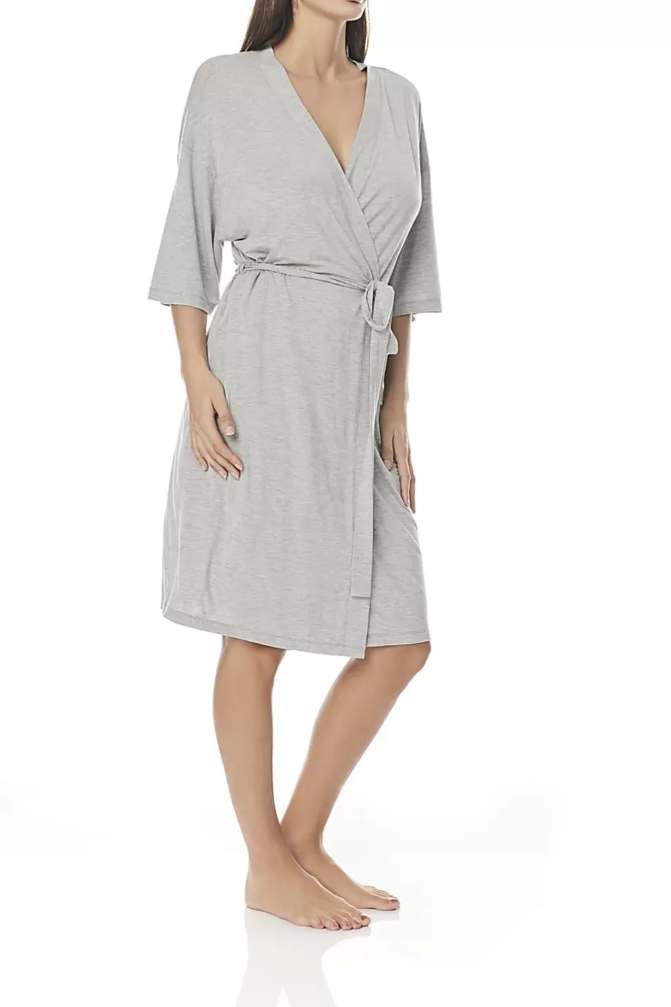 Gingerlily Softwear | Sale-Tavia Grey Bamboo Robe