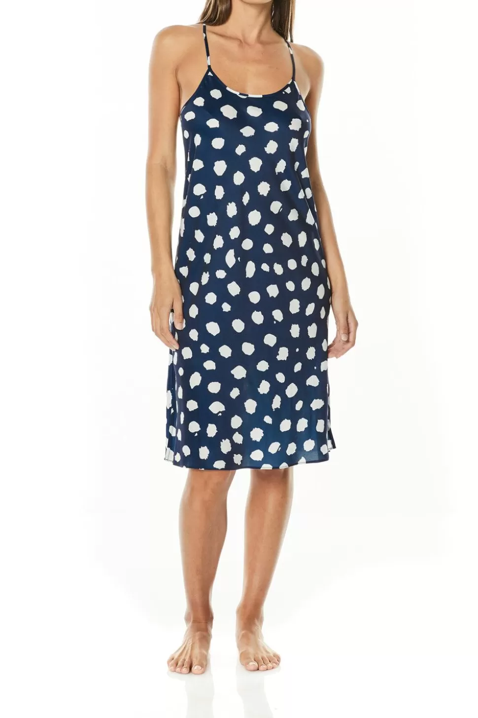 Gingerlily Sale | Nighties-Viola Navy Geo Spot Nightie