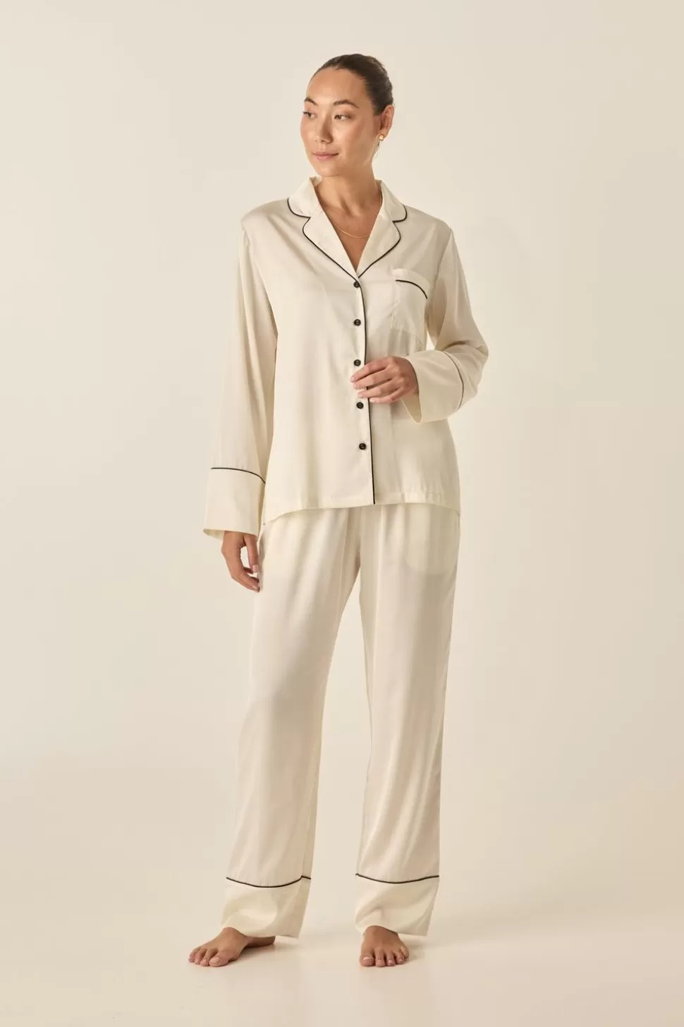 Gingerlily Pyjama Sets-Whitney Silky Satin Set