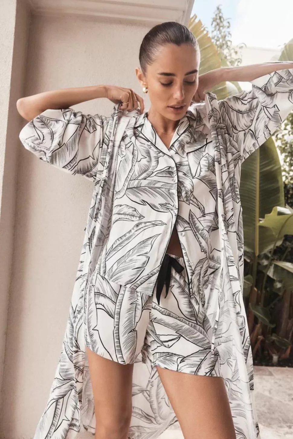 Gingerlily Resortwear | Sale-Zelda Satin Short PJ Set